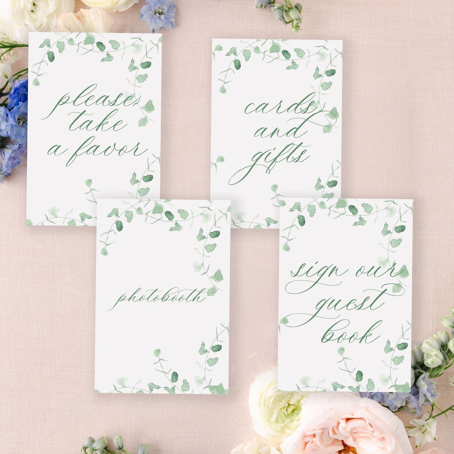 Eucalyptus Wedding Sign | Your Custom Text | 5x7" or 8x10"