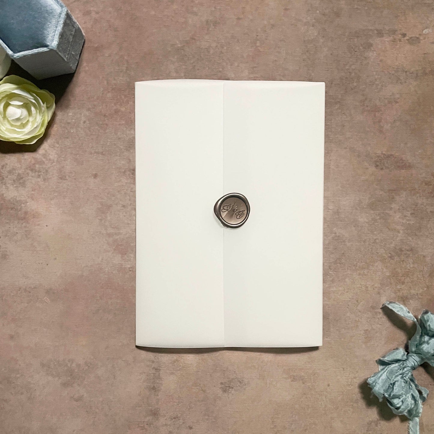 Blank Watercolor Vellum Wrap | A7 or A6 | Set of 10