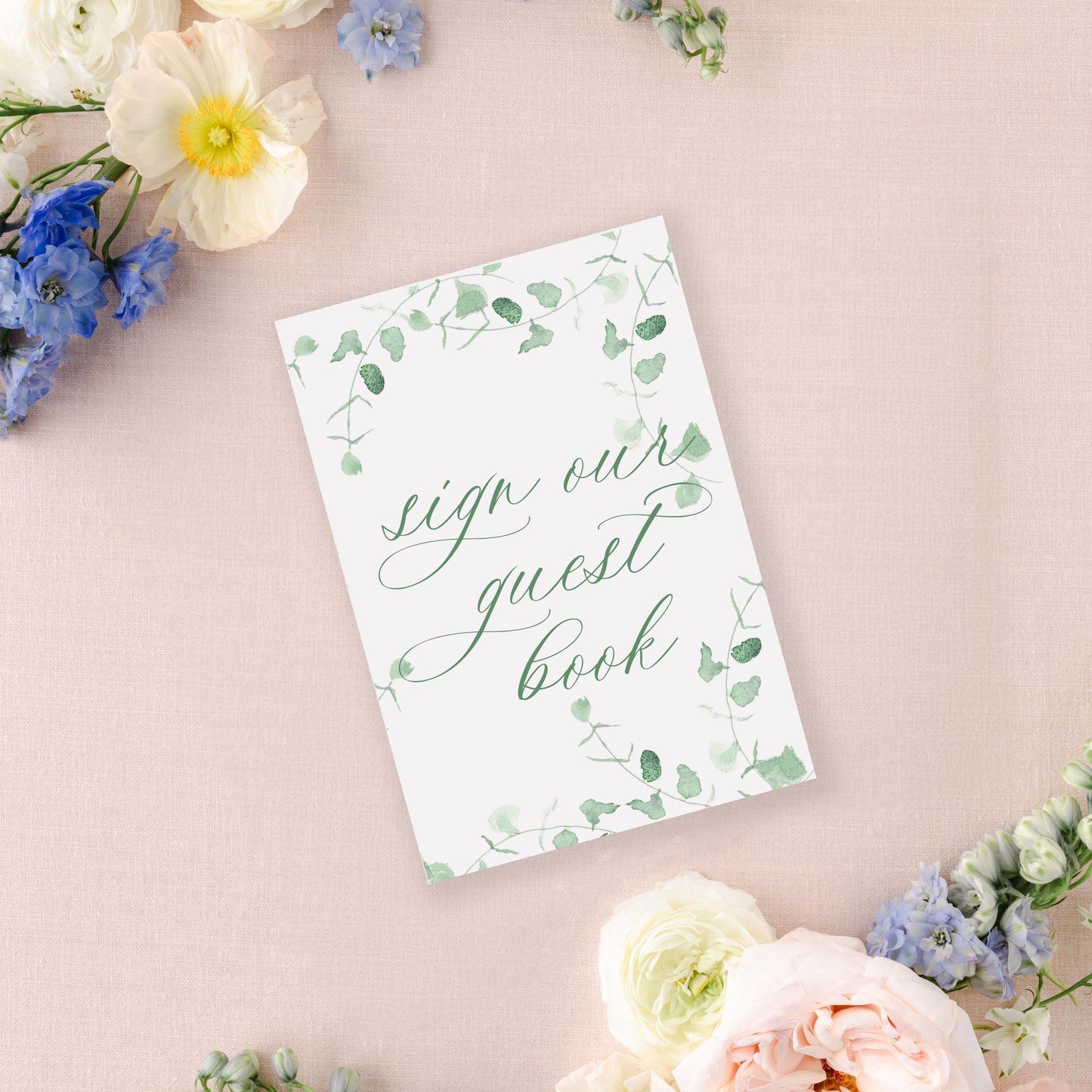 Eucalyptus Wedding Sign | Sign Our Guest Book | 5x7" or 8x10"