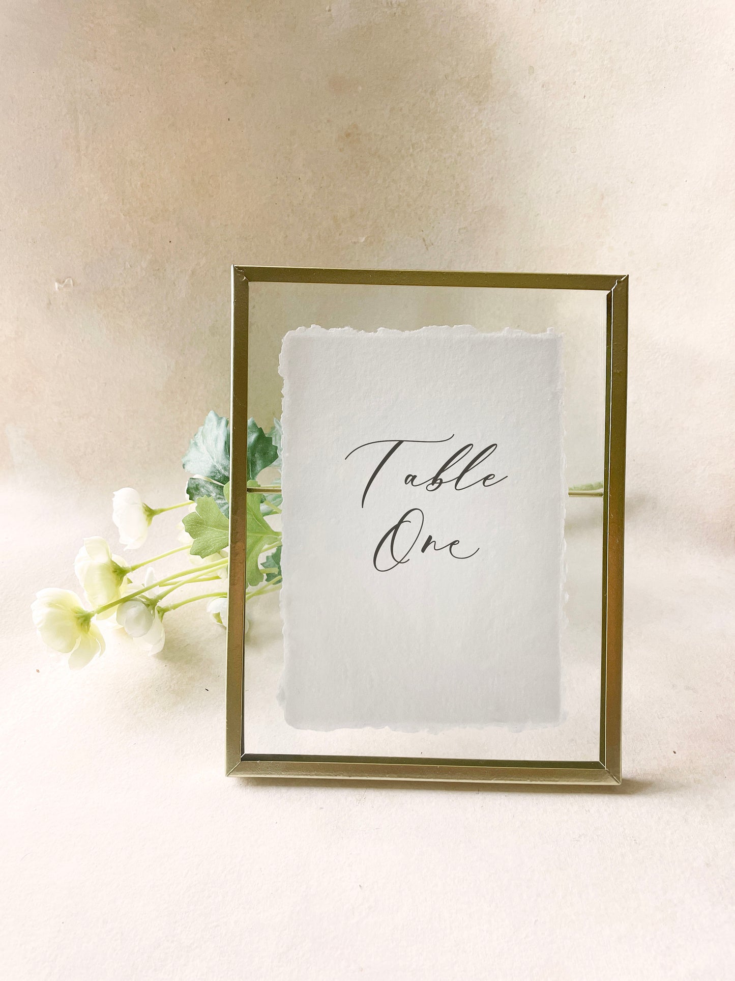 Modern Calligraphy Table Numbers | Handmade Paper