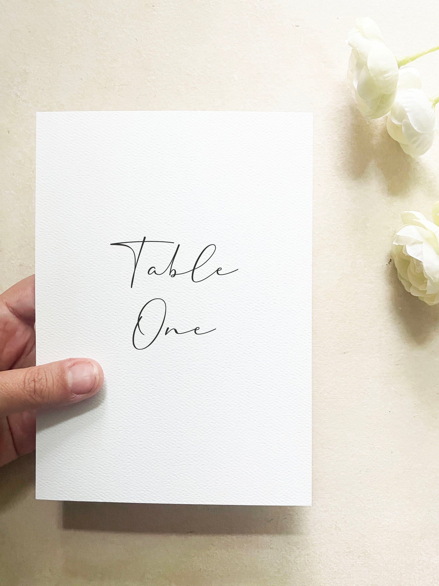 Elegant Calligraphy Table Numbers | Watercolor Paper