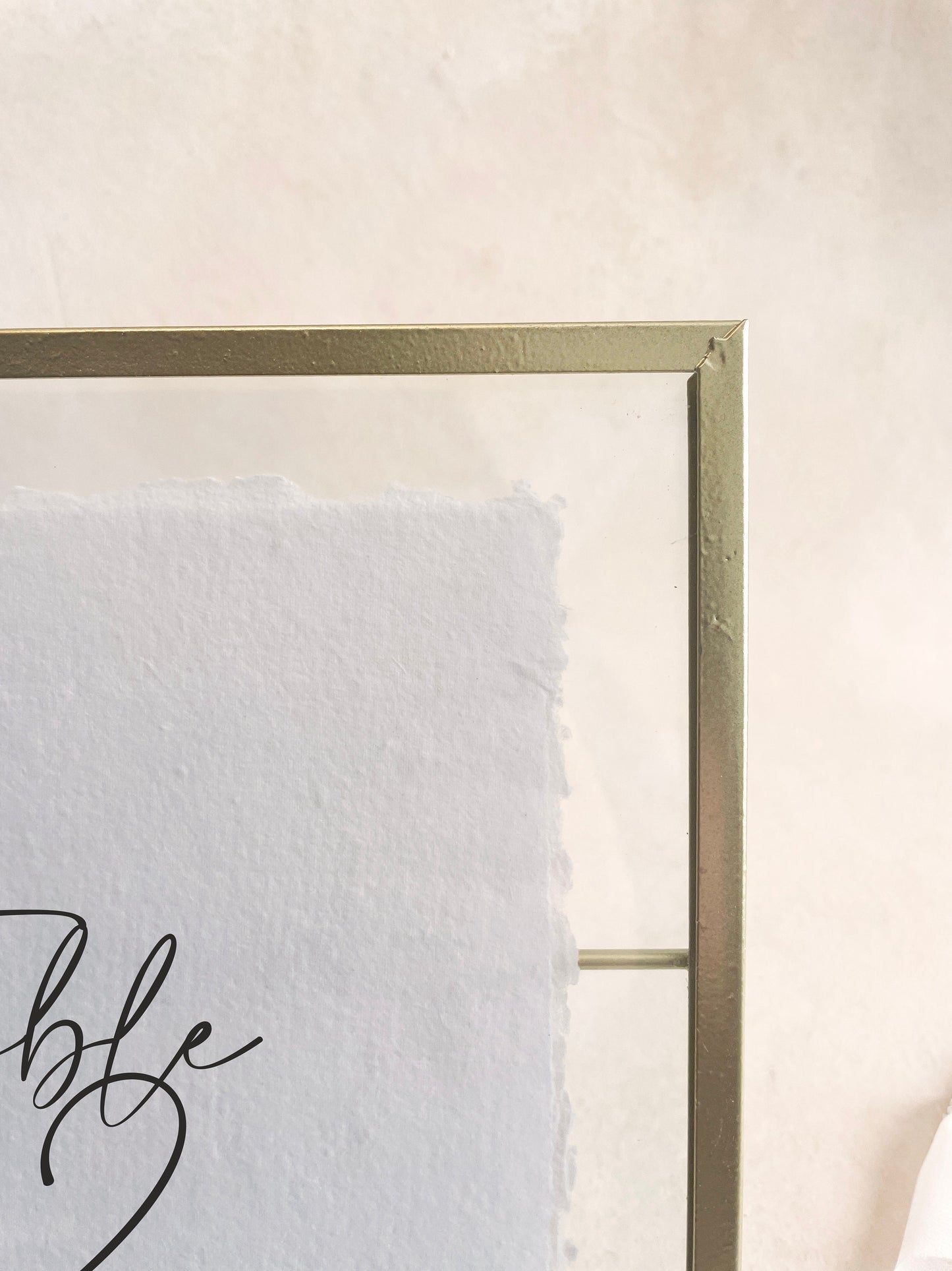 Modern Calligraphy Table Numbers | Handmade Paper