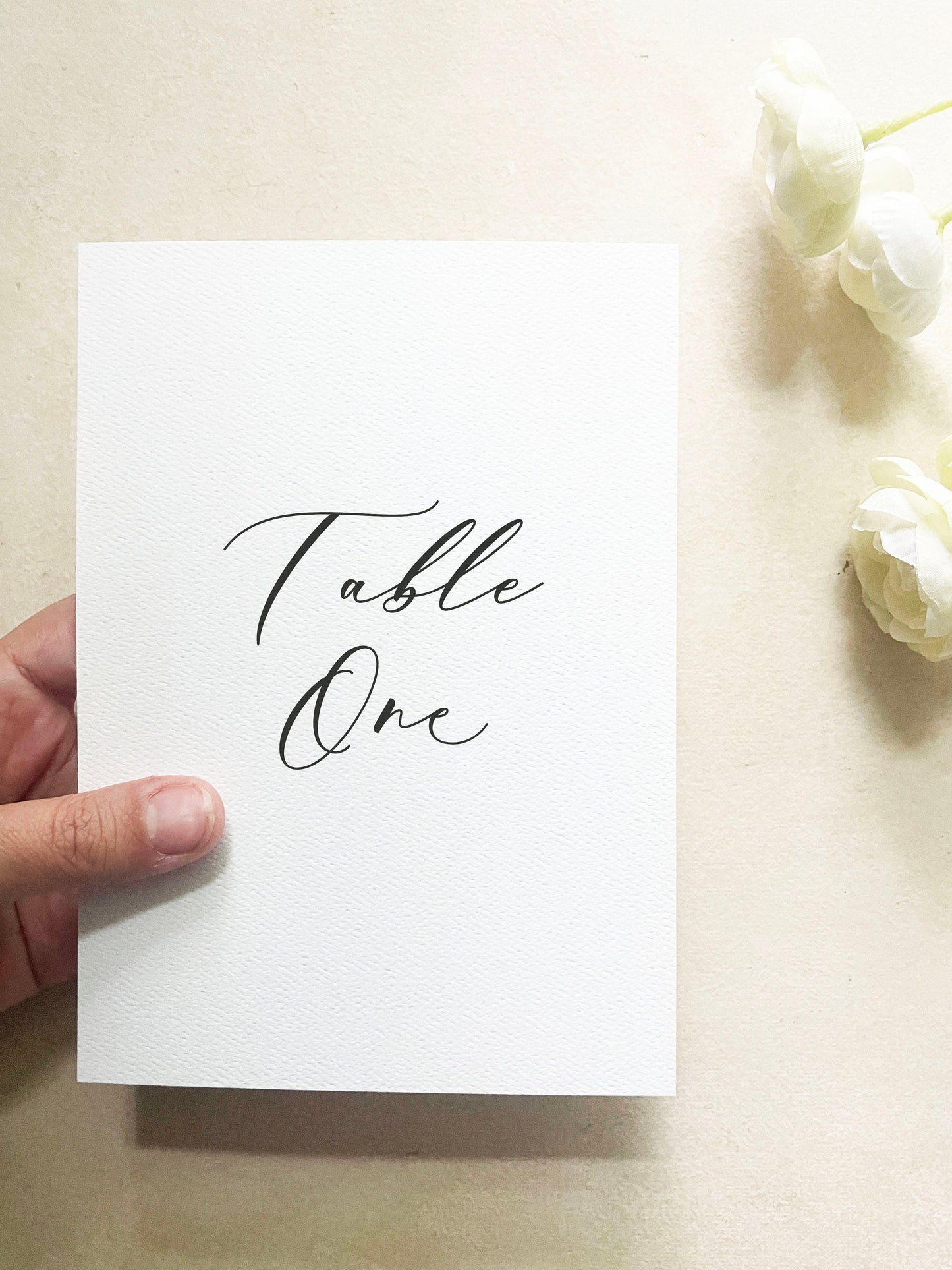 Modern Calligraphy Table Numbers | Watercolor Paper