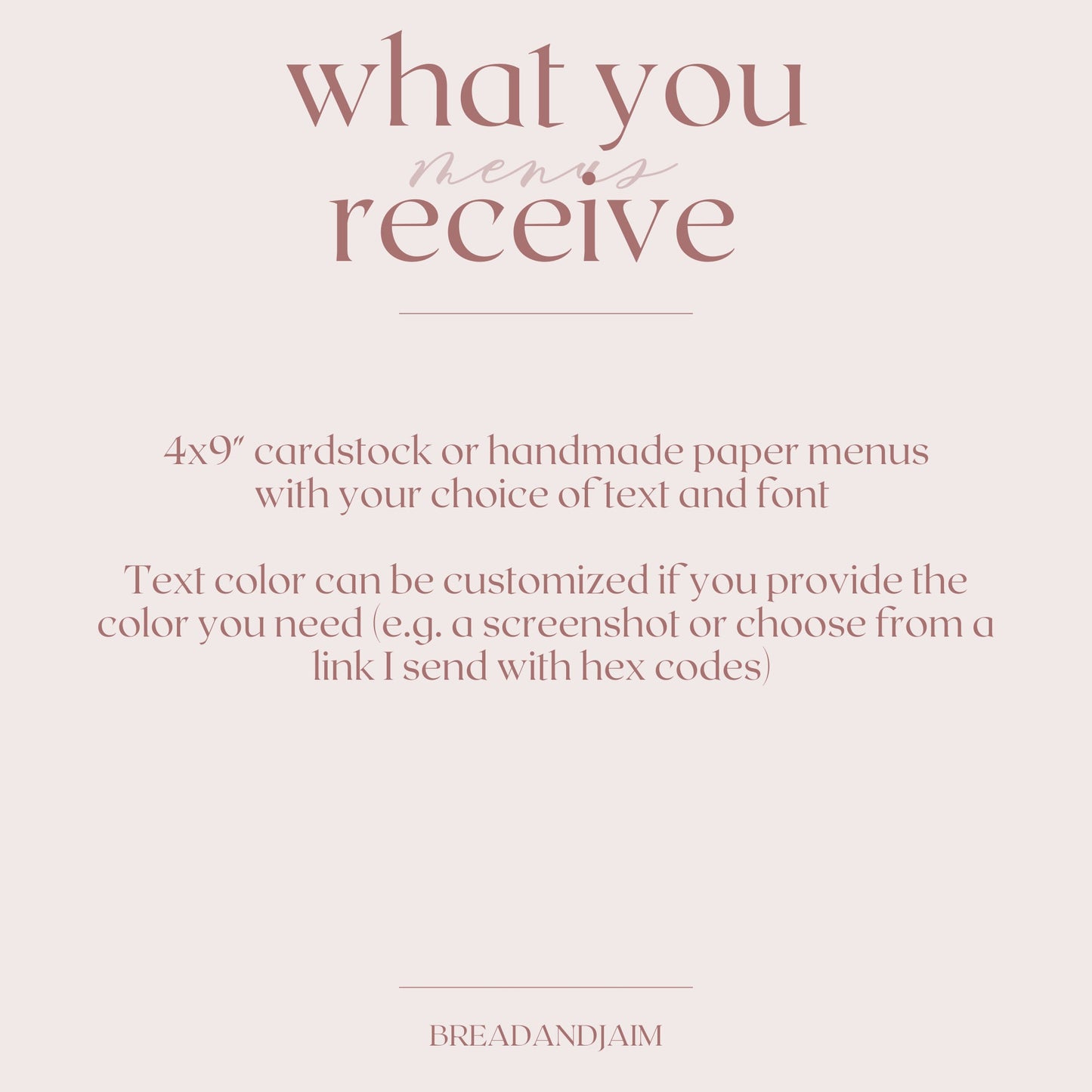 Handmade Paper Menu with Sage Ribbon | Set of 10
