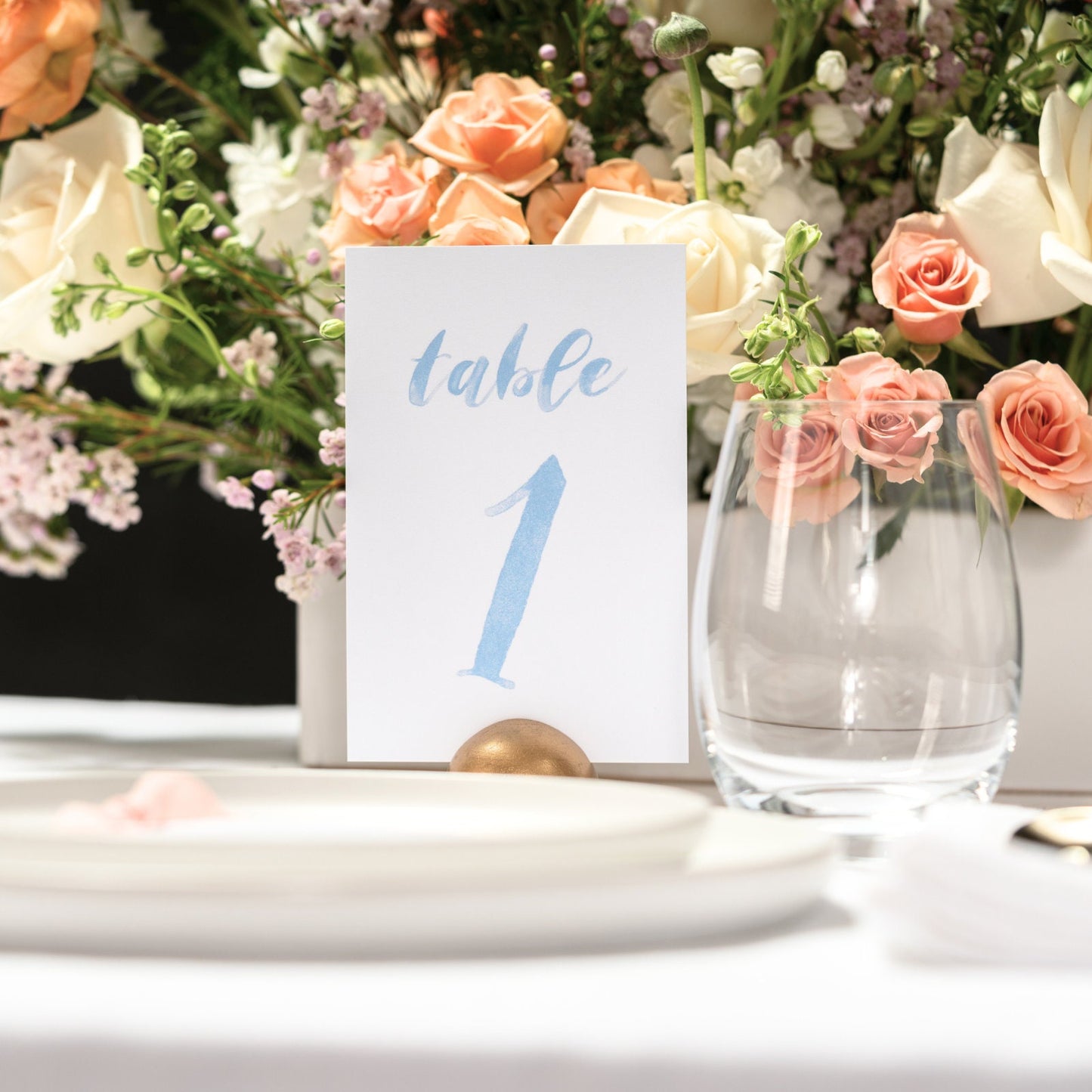 Watercolor Table Numbers | Watercolor Paper