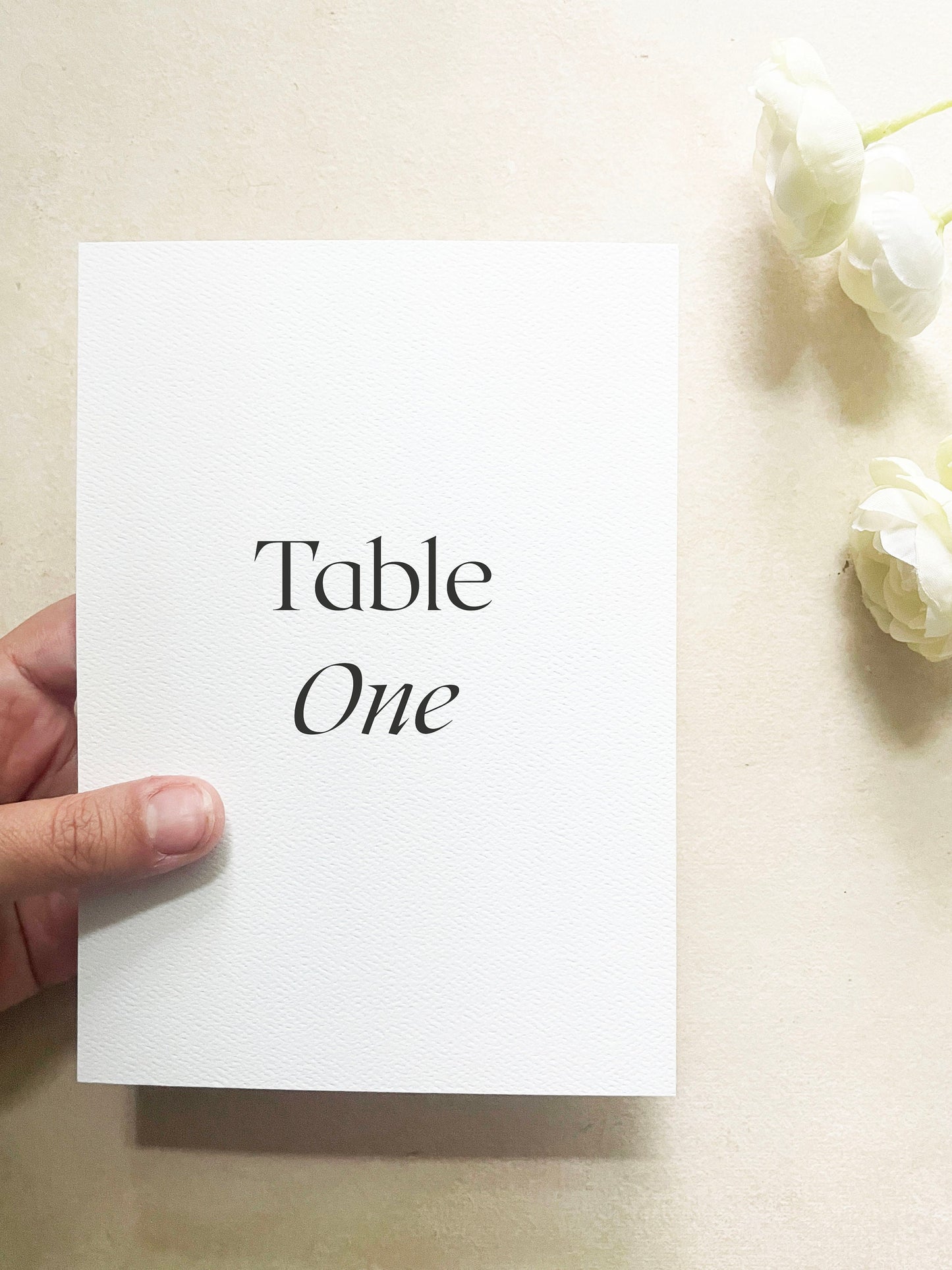 Modern Calligraphy Table Numbers | Watercolor Paper