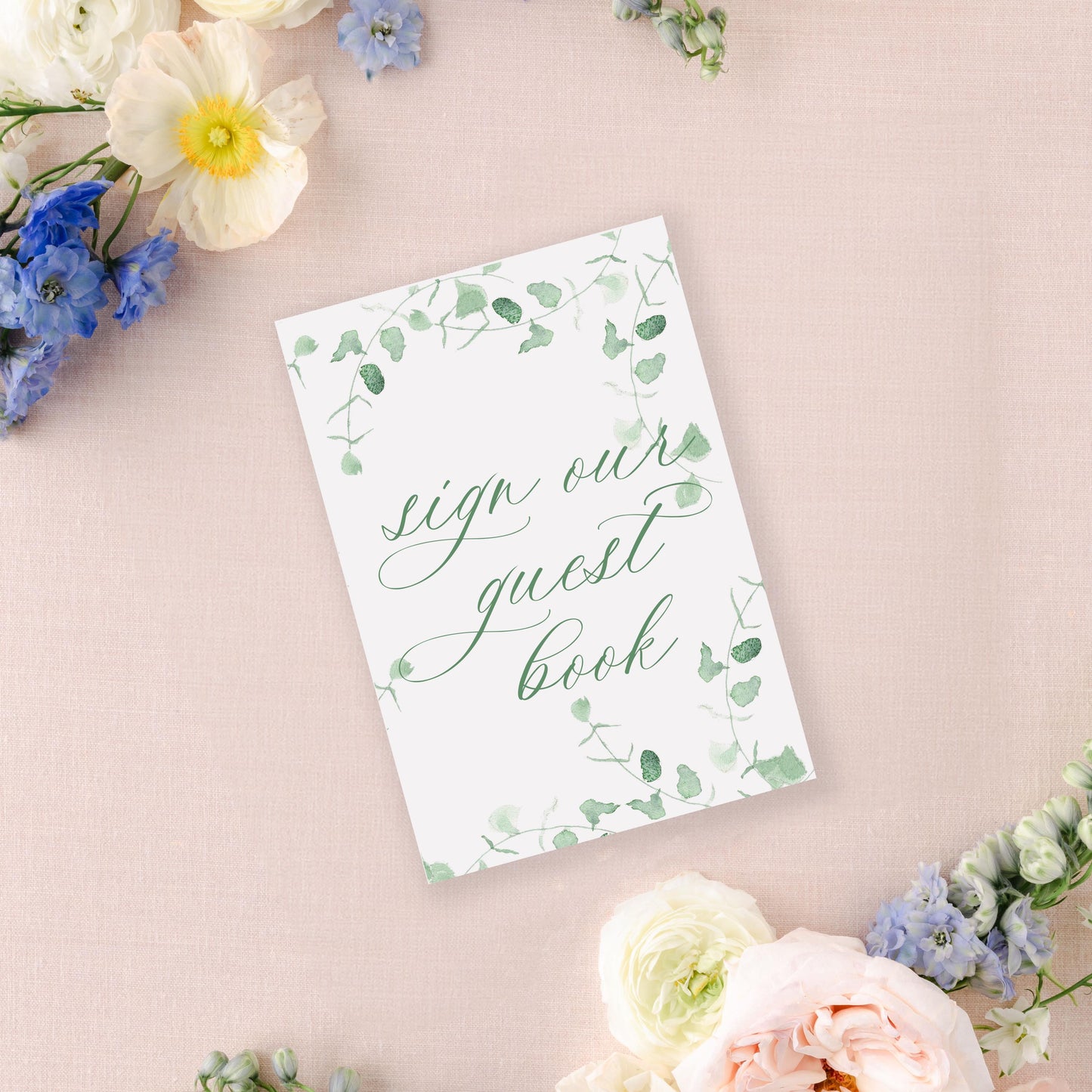 Eucalyptus Wedding Sign | Your Custom Text | 5x7" or 8x10"