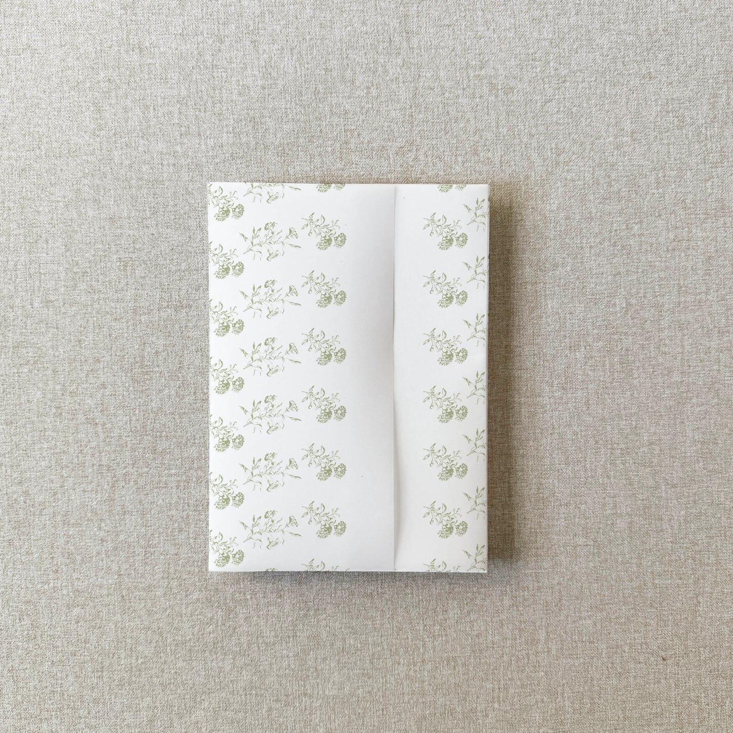 Sage Toile Vellum Wrap | A7 or A6 | Set of 10