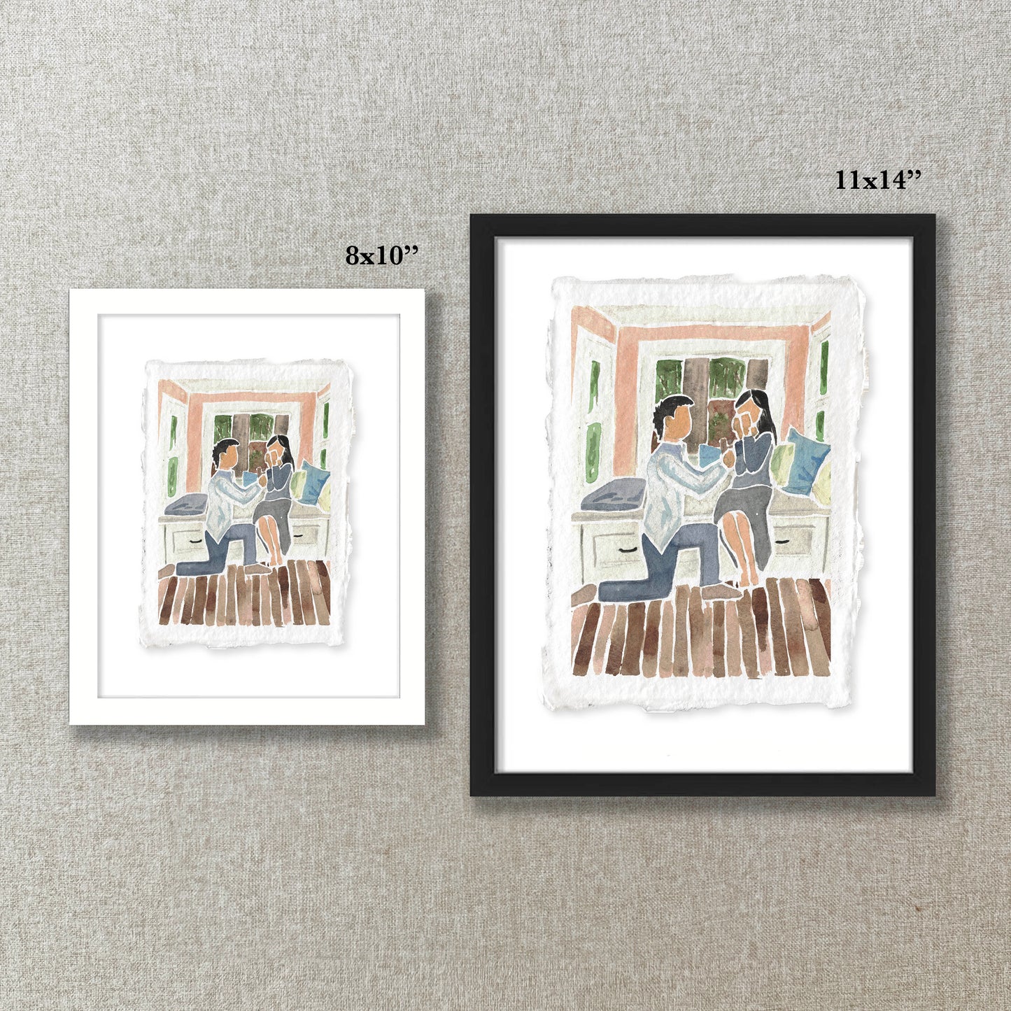 Simple Black Wood Frame | 8x10" for 5x7" prints