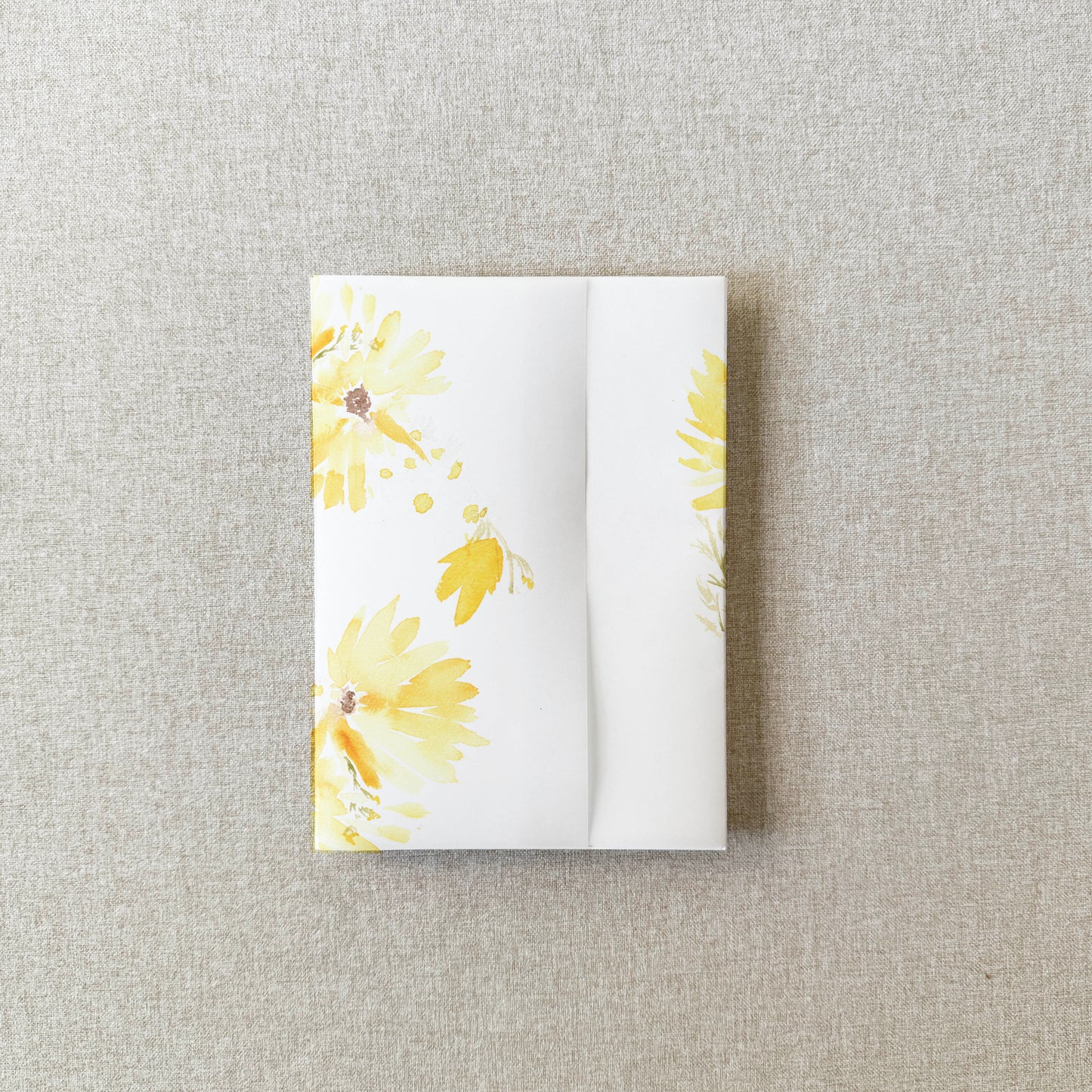Sunflower Vellum Wrap | A7 or A6 | Set of 10