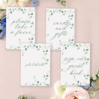 Eucalyptus Wedding Sign | Your Custom Text | 5x7" or 8x10"