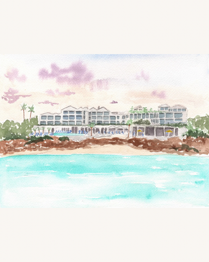 Custom Watercolor Venue Illustration
