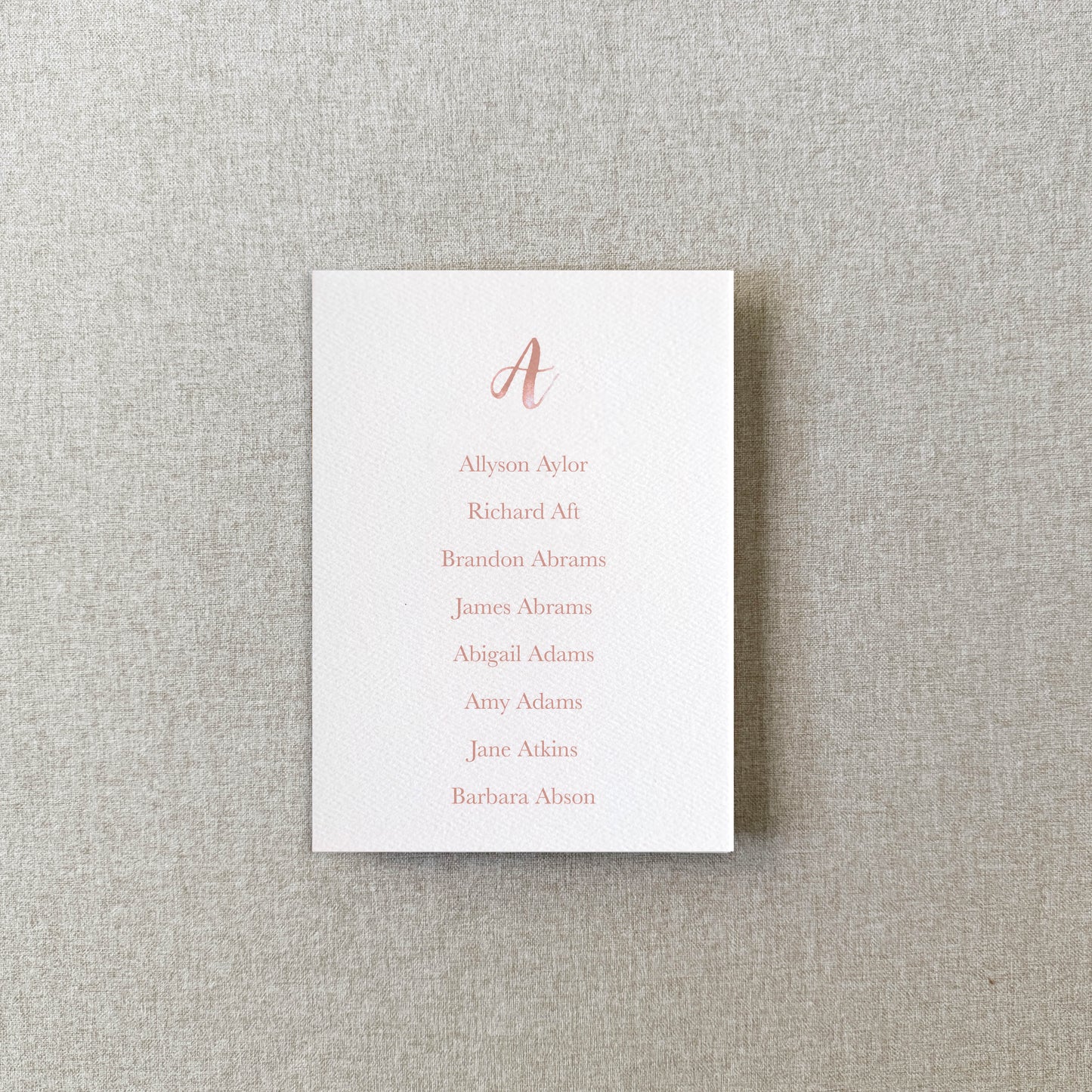 Blush Pink Watercolor Paper Seating Chart Cards | Printed