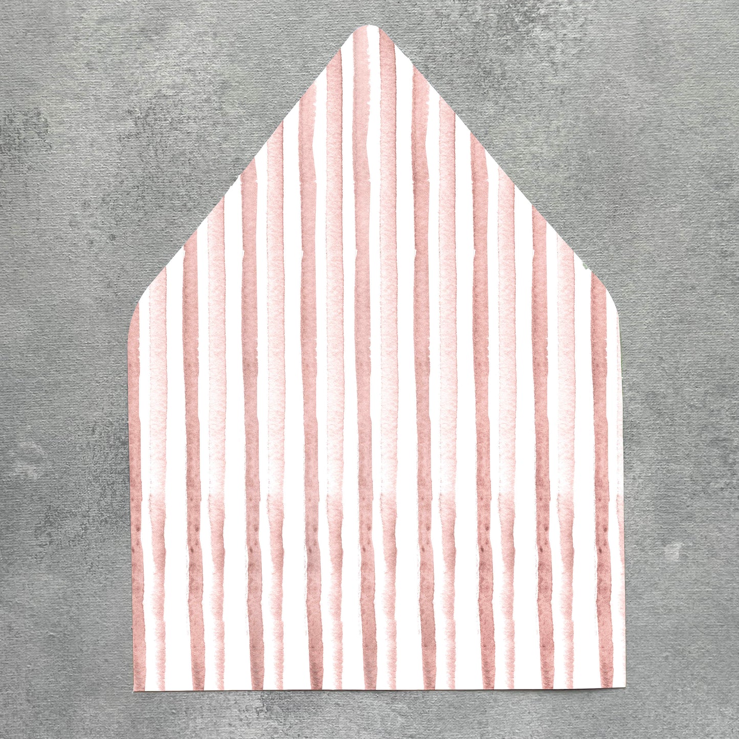 Blush Pink Stripe Envelope Liner | Set of 10 | For 5x7” Invitations
