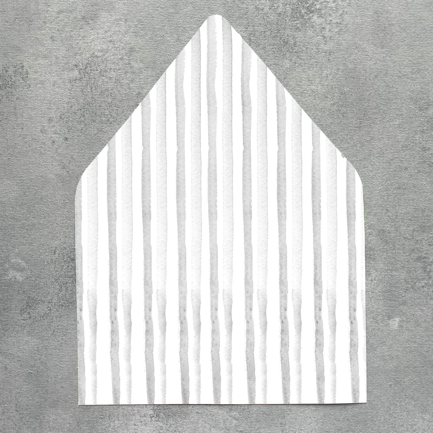 Grey Stripe Envelope Liner | Set of 10 | For 5x7” Invitations