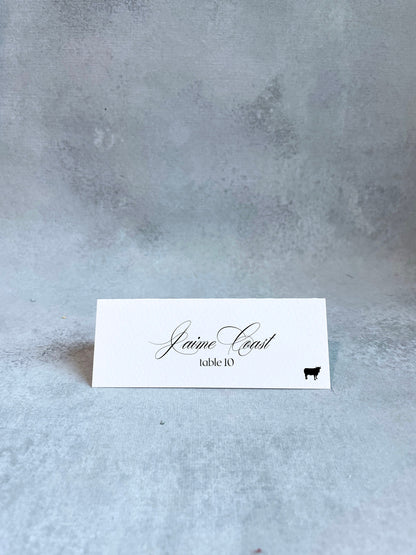 Formal Tented Place Cards | Set of 10