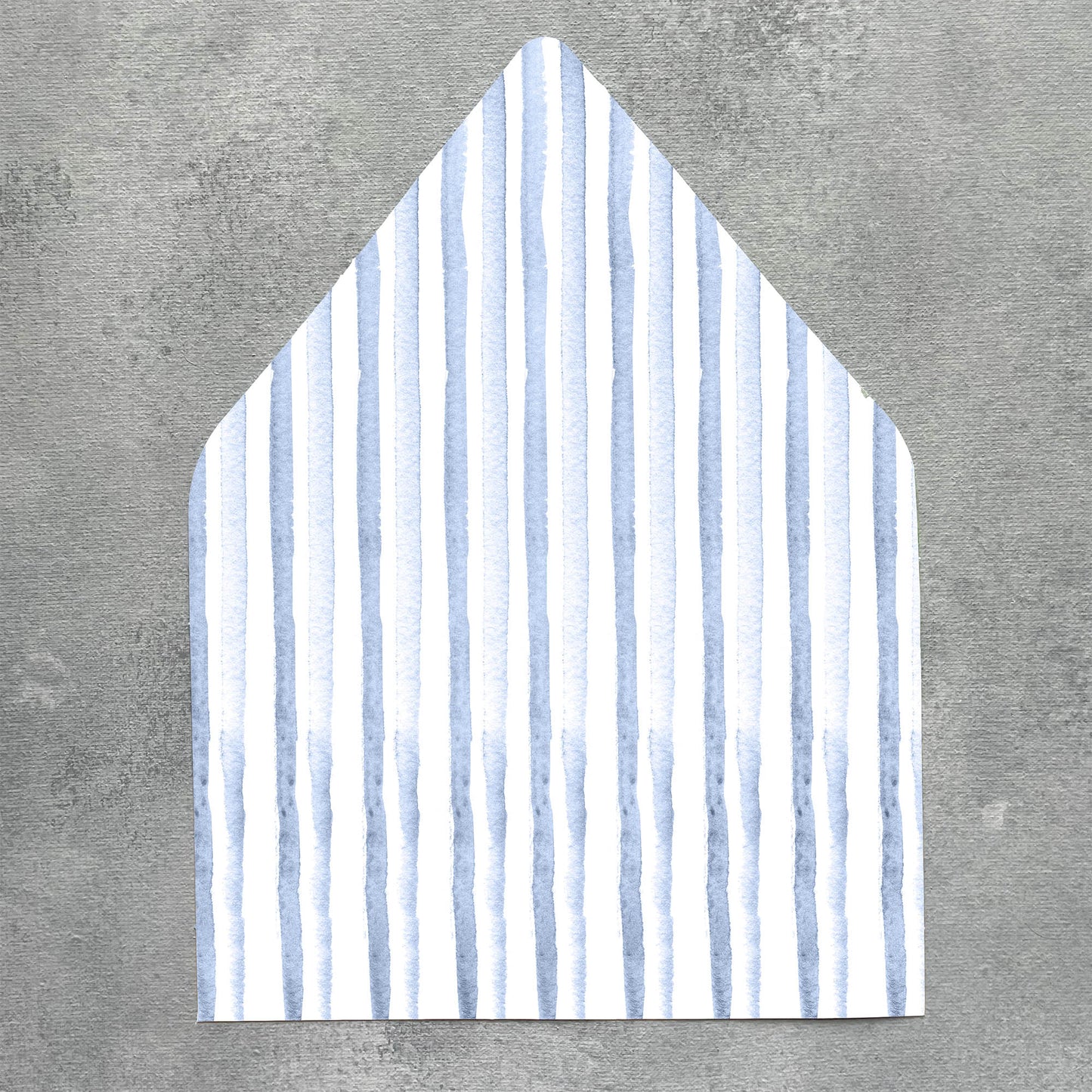 Dusty Blue Stripe Envelope Liner | Set of 10 | For 5x7” Invitations