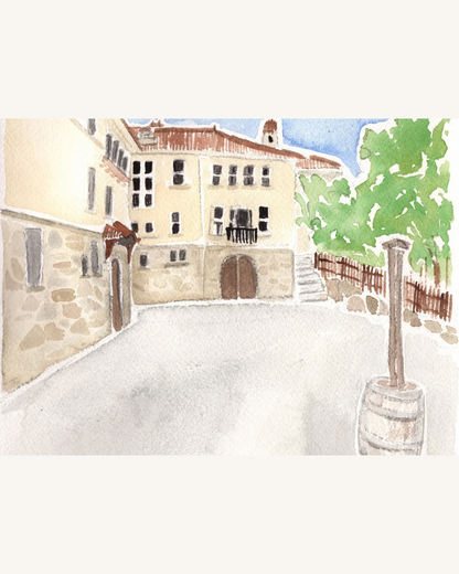 Custom Watercolor Venue Illustration