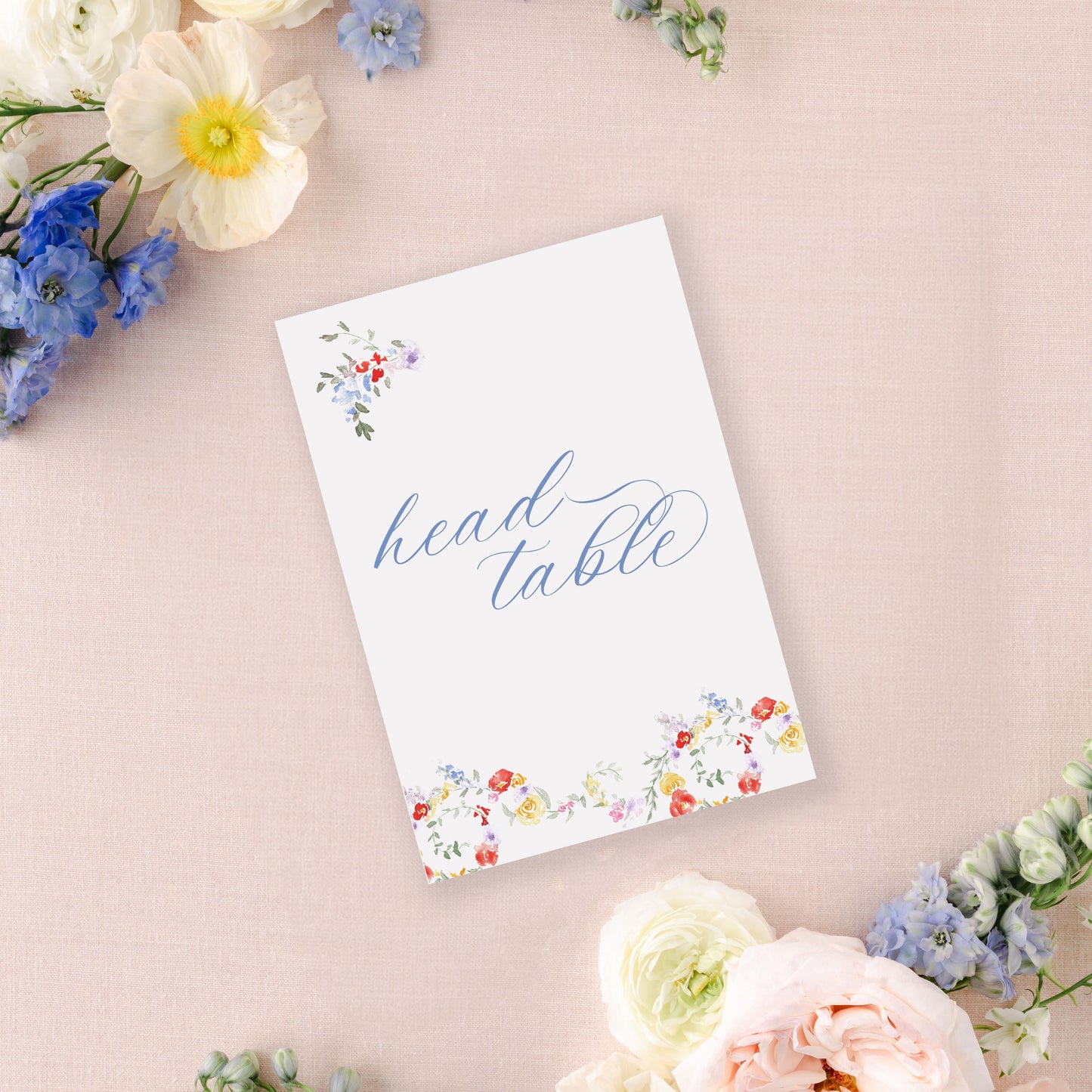 Bright Floral Wedding Signs | Photobooth | 8x10" or 5x7"