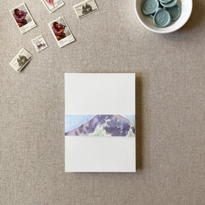 Mountain Watercolor Vellum Belly Band | Set of 10