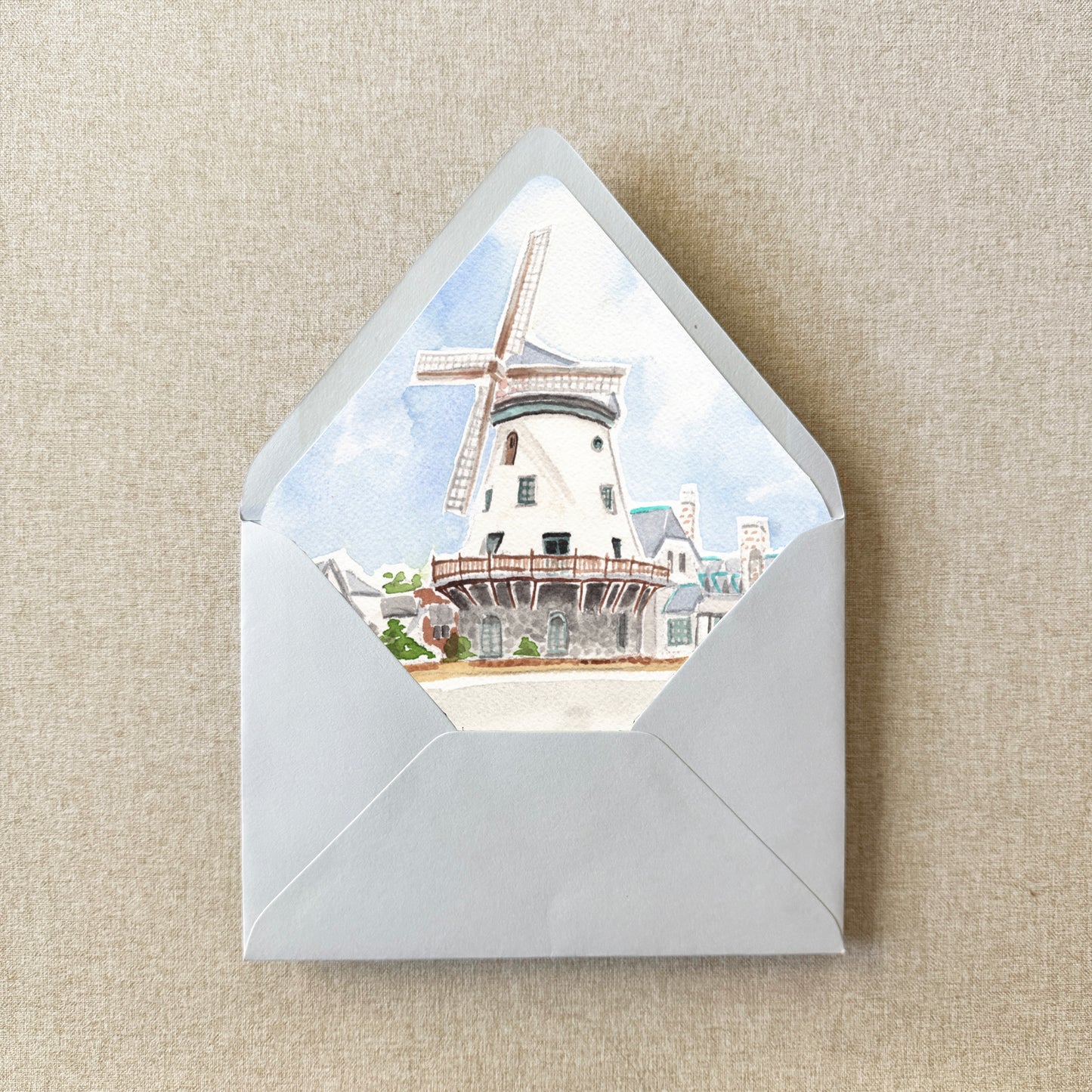 Custom Watercolor Venue Envelope Liner | Set of 10