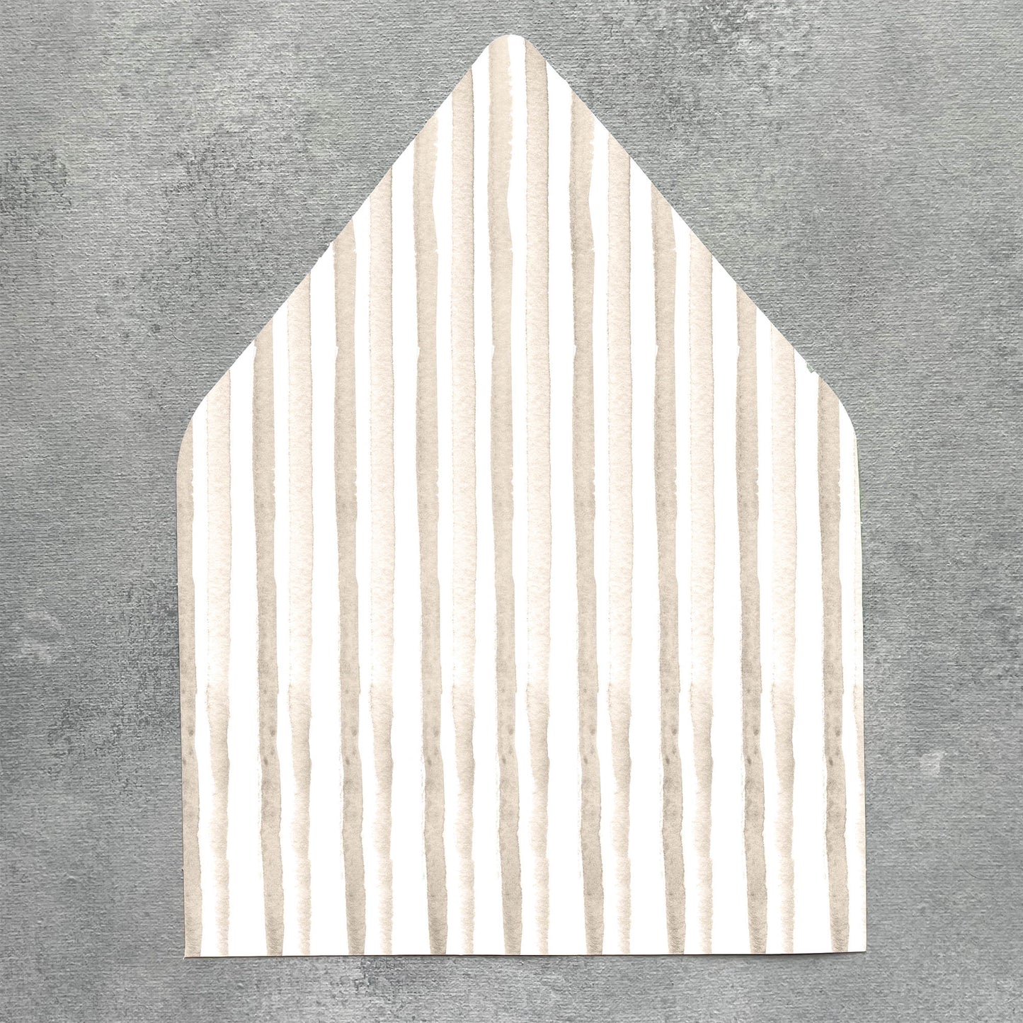 Neutral Beige Stripe Envelope Liner | Set of 10 | For 5x7” Invitations