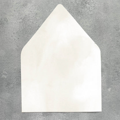 Ivory Cream Watercolor Envelope Liner | Set of 10 | For 5x7” Invitations