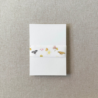 Butterfly Wildflower Vellum Belly Band | Set of 10