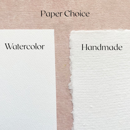 Semi-custom Watercolor Cocktail Sign - Watercolor Paper