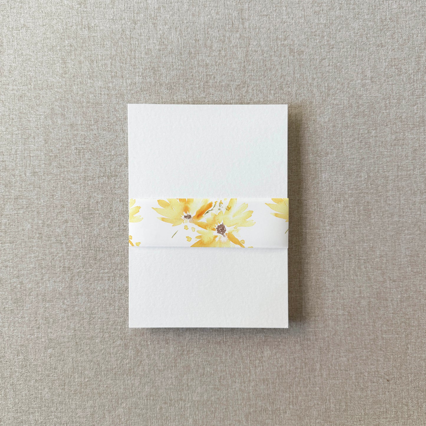 Sunflower Vellum Belly Band | Set of 10