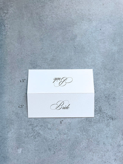 Formal Tented Place Cards | Set of 10