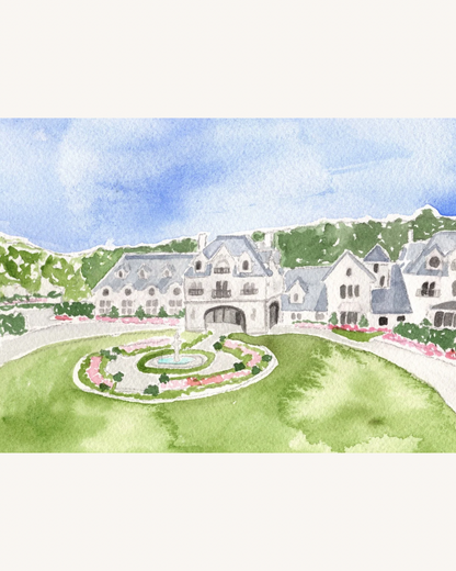 Custom Watercolor Venue Illustration
