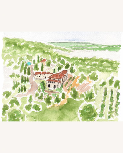 Custom Watercolor Venue Illustration