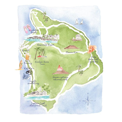 Custom Watercolor Map