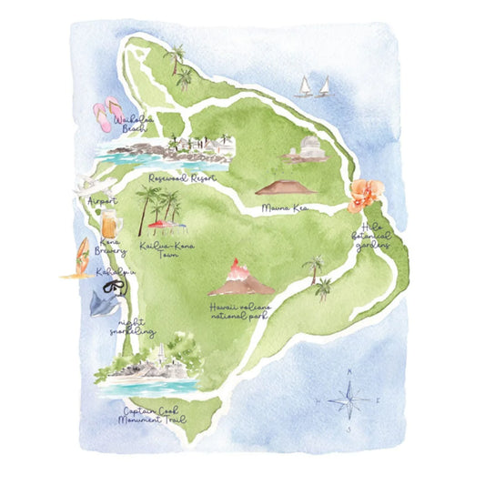 Custom Watercolor Map