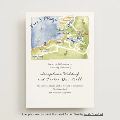 Custom Watercolor Map