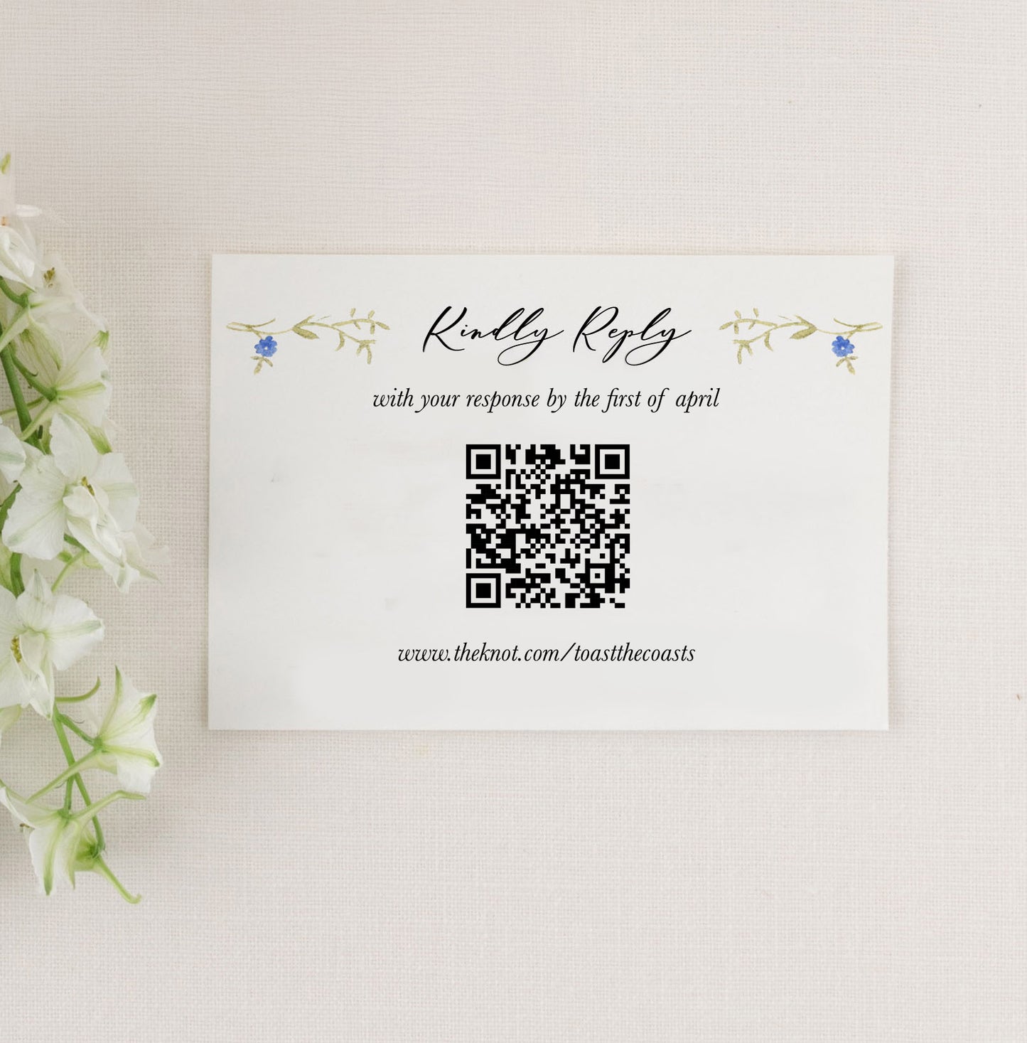 Venue Collection Online RSVP Card With QR Code