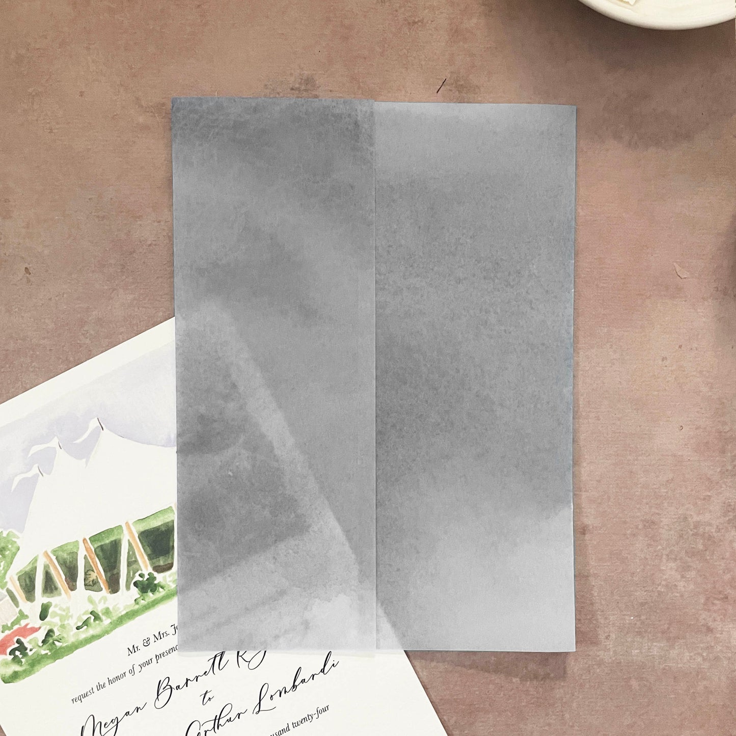 neutral vellum wrap for invitation, watercolor vellum paper packs, printed vellum sheet, vellum envelopes, grey invitation wrapper 5x7,