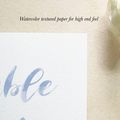 Purple Floral Watercolor Table Numbers | Watercolor Paper