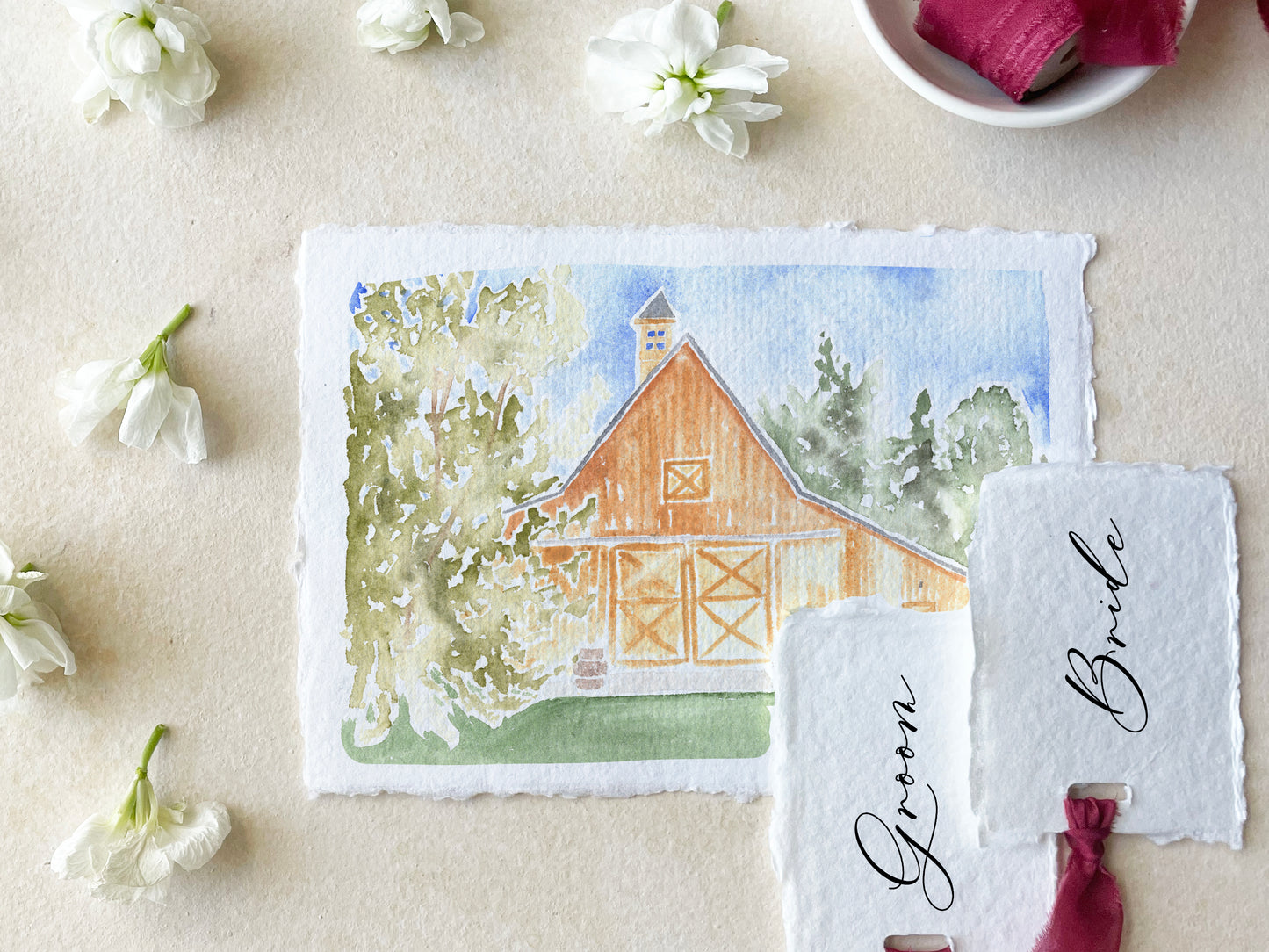 Custom Watercolor Venue Illustration