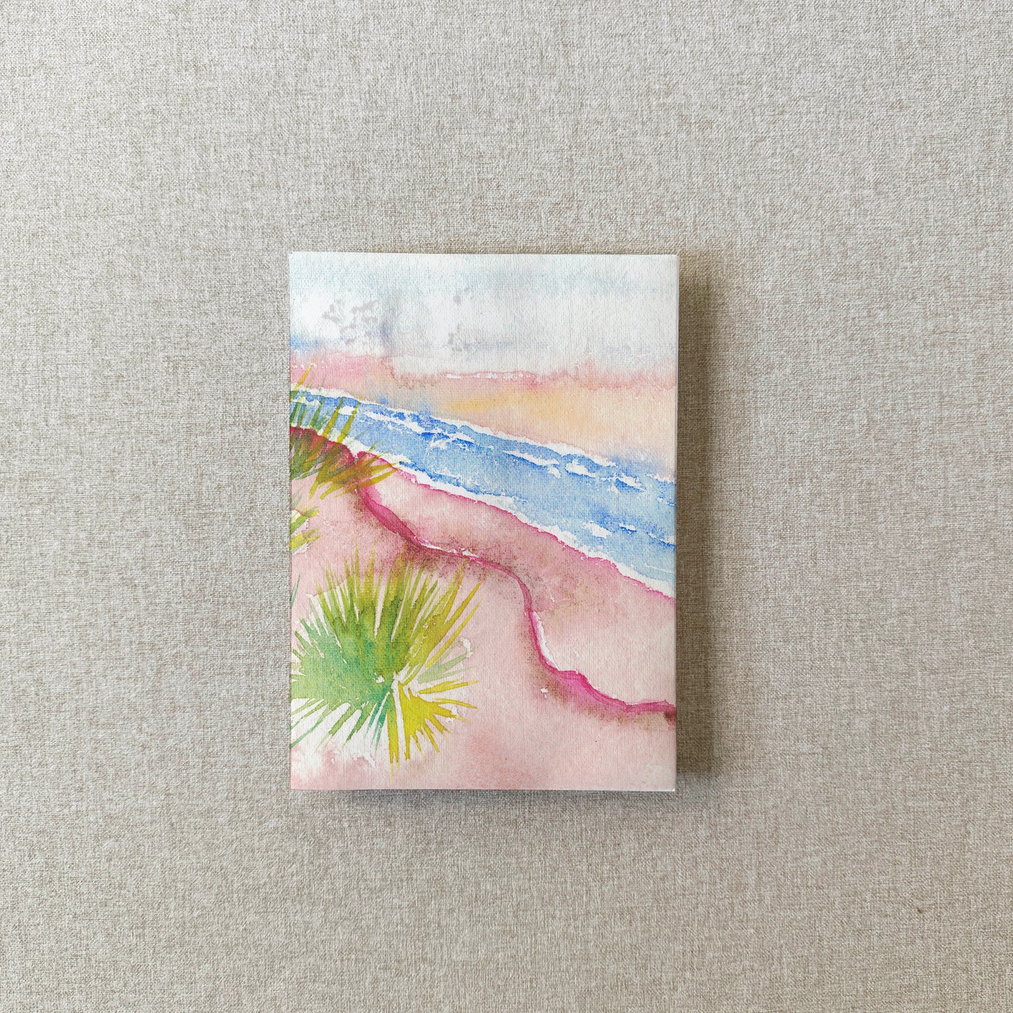 Beach Watercolor Vellum Wrap | A7 or A6 | Set of 10