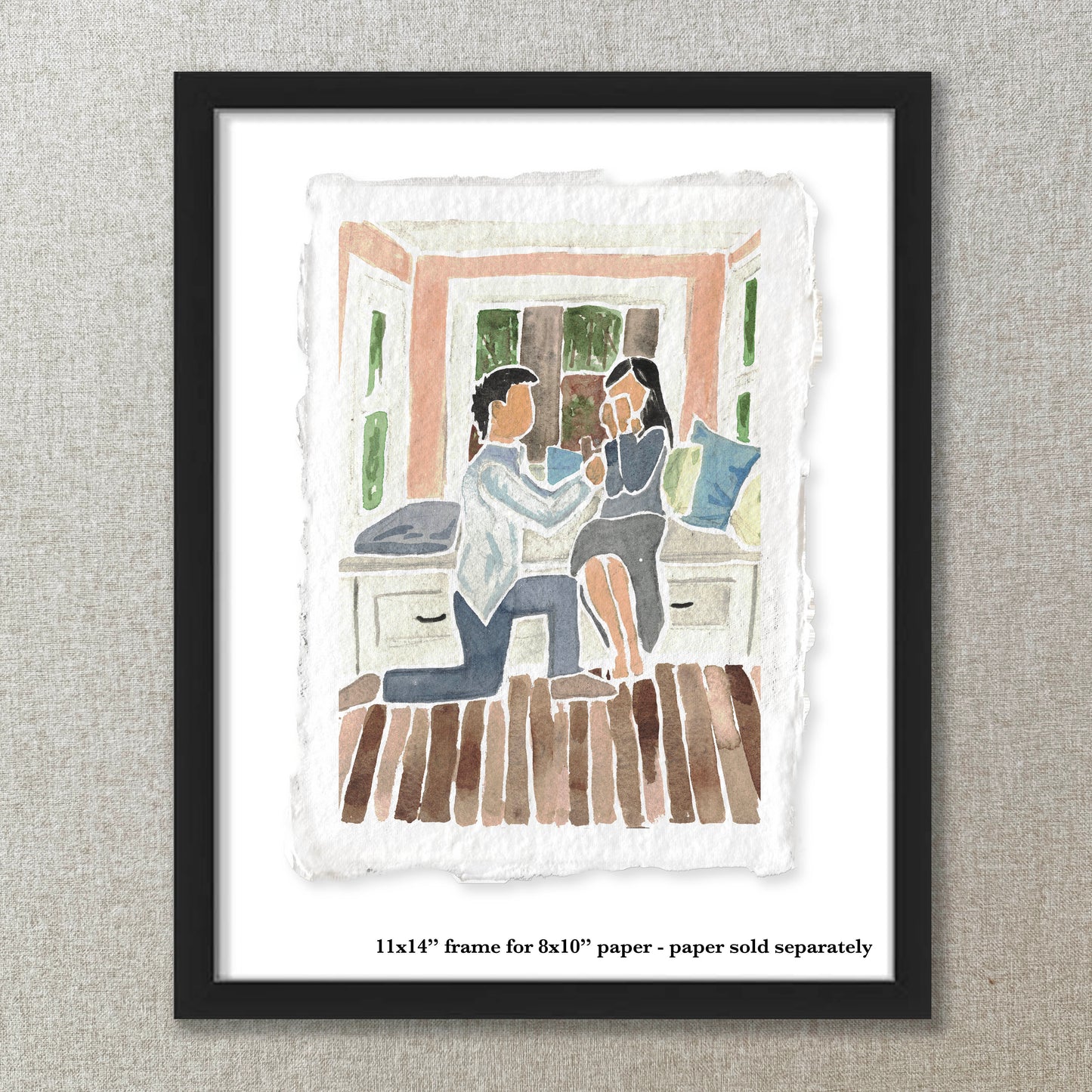 Large White Wood Frame | 11x14" for 8x10" prints