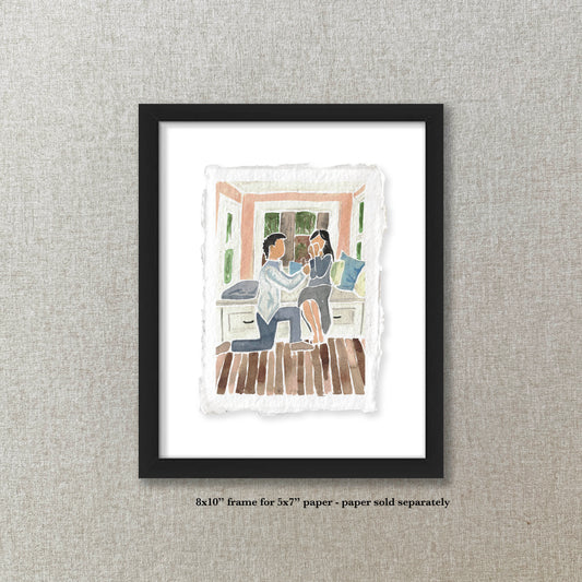 Simple Black Wood Frame | 8x10" for 5x7" prints