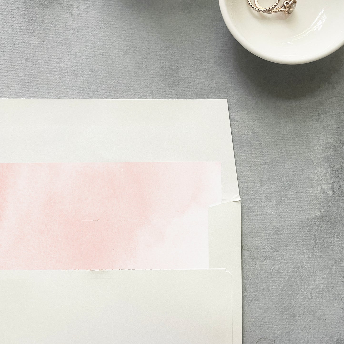 Blush Pink Watercolor Envelope Liner | Square Flap | Set of 10