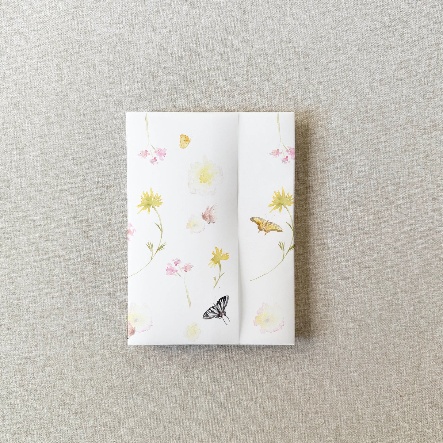 Butterfly Wildflower Vellum Wrap | A7 or A6 | Set of 10