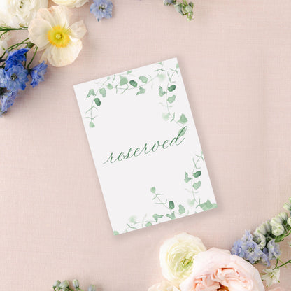 Eucalyptus Wedding Sign | Reserved | 5x7" or 8x10"