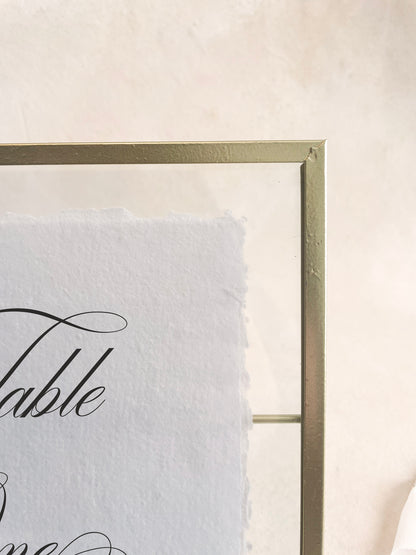 Formal Calligraphy Table Numbers | Handmade Paper