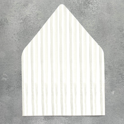 Ivory Cream Stripe Envelope Liner | Set of 10 | For 5x7” Invitations