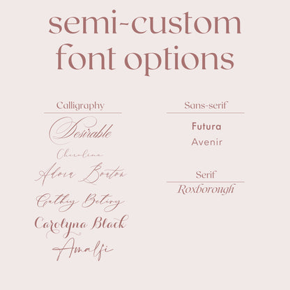 Formal Calligraphy Table Numbers | Handmade Paper