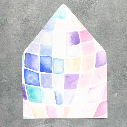 Retro Disco Ball Envelope Liner | Euro Flap | Set of 10
